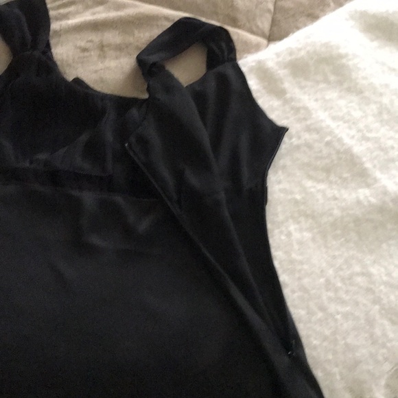 Black satin Ann Taylor Loft dressy tank top size 8 - Picture 5 of 8